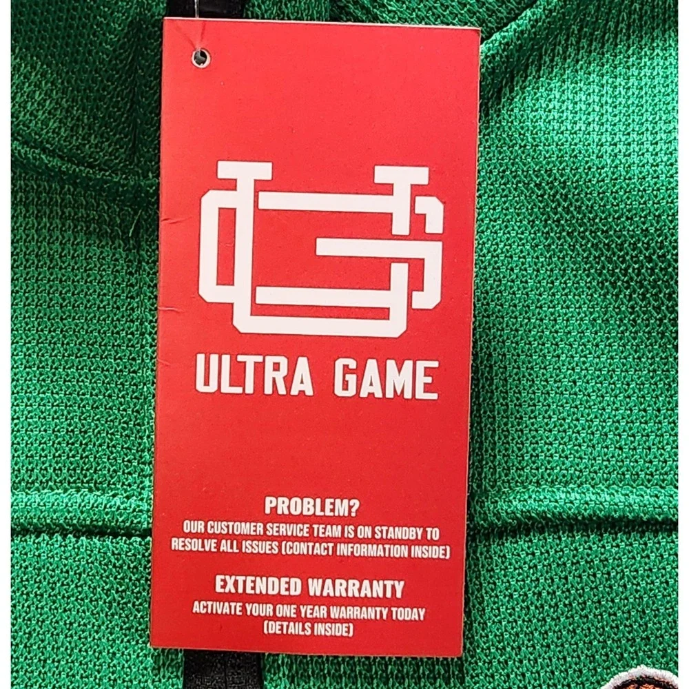Boston Celtics Jacket Mens Medium Green 1/4 Zip Pullover Textured NBA Ultra Game